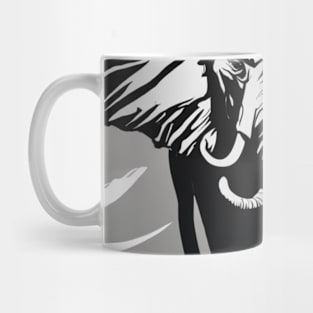 Elephant Shadow Silhouette Anime Style Collection No. 134 Mug